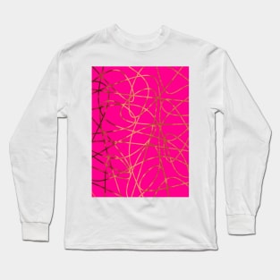 Pink With Scribbles Long Sleeve T-Shirt